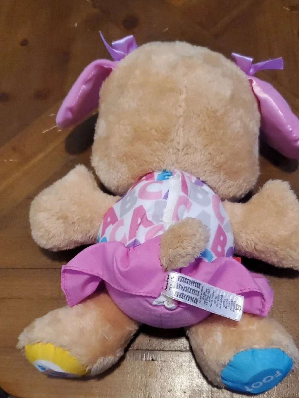 Fisher-Price Pink, Blue and Yellow Plush Interactive Puppy